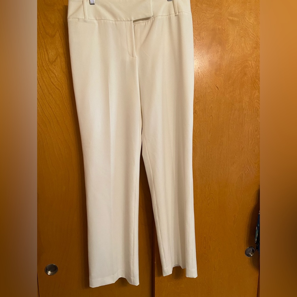 Rafaella cream-colored, lined women’s trousers